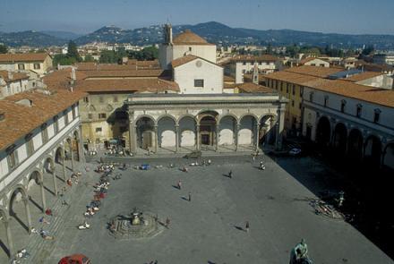 Piazza e Basilica ss. Annunziata (antico borgo di Cafaggio, FI)